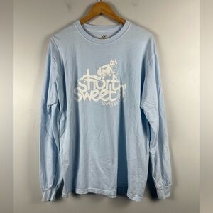 Sabrina Carpenter Blue VIP short n’ sweet tour light blue long sleeve size large